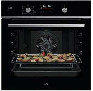 AEG OS6PB511AB, 71L, vassoio AirFry, 9 funzioni, 45 programmi, griglia, cottura multilivello, Wi-Fi, sonda termica, rotaie telescopiche, pulizia pirolitica, display a LED, nero
