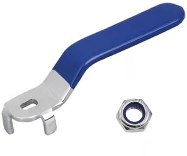 Mango de válvula de bola, palanca de metal, mango de válvula de cierre de cuarto de vuelta, mango de válvula de repuesto para jardín, cocina, baño (longitud: 205 mm)