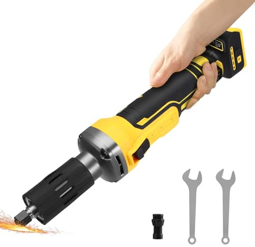 Cordless Die Grinder Compatible with Dewalt 20V Battery, Brushless Electric Straight Grinder for Rust Removal, Grinding, Polishing, Deburring (No Battery)