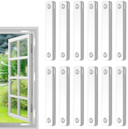 12 Pièces Aimant pour Moustiquaire Fenetre, Fixation Magnétique pour Moustiquaire, Accessoires de Moustiquaire Autocollants, pour Cuisine, Balcon, Salon