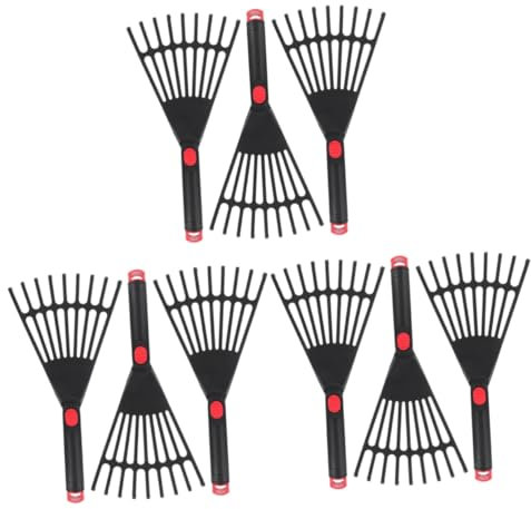 3 Series Rastrillo De Jardín De Plástico Rastrillo Pequeño para Césped Y Jardinería Herramienta Práctica Y Duradera para Rastrillar 3 Piezas*3
