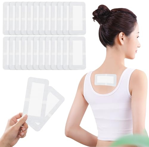 Solivive 24 Tabletas Apositos Adhesivos,20 * 10cm Adhesivo Estéril Apositos,Apositos Adhesivos Grandes,Envasado individualmente (blanco)