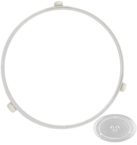 9.5in WB06X10705 Microwave Turntable Support Ring Replacement for GE Microwaves with Rollers,Microwave Oven Tray Turnable Ring,Glass Plate Tray Support Holder