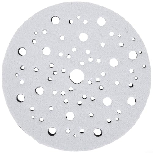 Almohadillas de interfaz de esponja suave de 150 mm con 70 agujeros para un mejor corte abrasivo y lijado de bordes, compatible con lijadoras orbitales, construcción de espuma para conformidad de