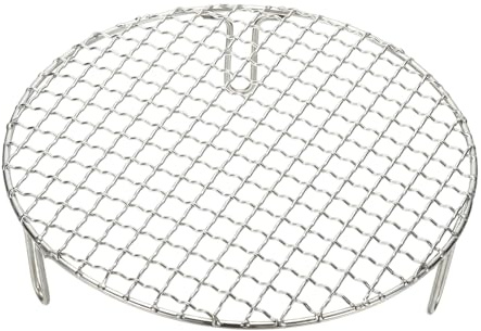 QUARKZMAN Rejilla Redonda De Cocina De 9 Pulgadas Rejillas De Acero Inoxidable para Envasar con Patas Parrilla De Malla para Hornear Enfriar Cocinar Al Vapor Utensilios De Cocina