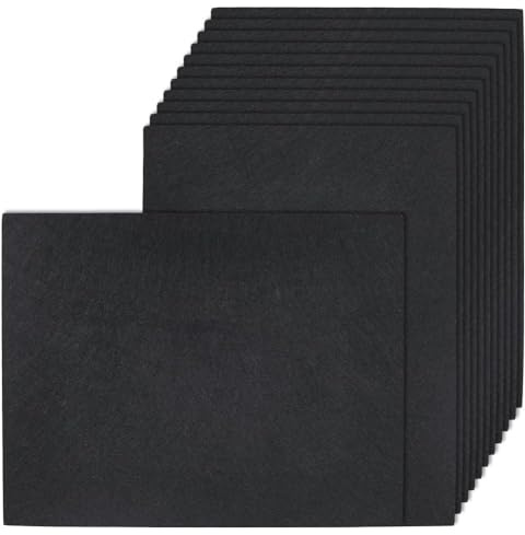 NBEADS 12 deslizadores de fieltro autoadhesivos, 20 x 16 cm, deslizadores de fieltro para muebles, 5 mm, hojas de filo antideslizante para proteger suelos de madera dura, sillas, protección de pared