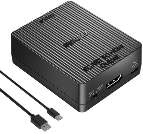 BENFEI convertitore SCART a HDMI, adattatore SCART/CVBS a HDMI 1080p, compatibile PAL/NTSC per Wii, PS2/3, Xbox, N64, SNES, VHS, lettori DVD, decoder.