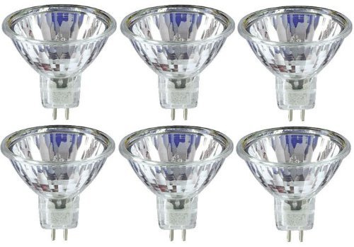 6 x STATUS 20W 12V Dichroic MR11 GU4 Halogen Lamp, Low Voltage Dimmable Reflector GU 4 Spot Light Bulbs, Cool Beam, 3 Years Life, 30° Beam Angle/ Flood