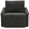 DOMO. collection Sessel Relax, Dauerschläfer, Boxspring Sofa mit Schlaffunktion, Schlafsessel, Gästebett, Schlafsofa 108 x 96 x 86 cm (BxTxH), schwarz
