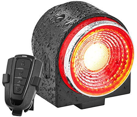 G Keni Bike Alarm Tail Light USB Rechargeable Ultra Bright Rear Bike Lights,Smart Brake Sensing Anti Theft Bicycle Alarm with Remote,IPX65 Waterproof LED Taillights for Bikes
