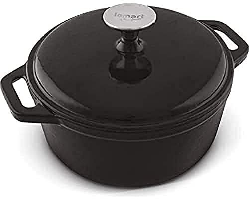 Stieltopf aus Gusseisen, 2,3 l, Schwarz