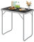 eSituro Campingtisch Klapptisch auf Balkon, Beistelltisch klappbarer Balkontisch, Faltbarer Tisch, Gartentisch mit Griff, aus MDF Metall 80x50x70 cm Schwarz