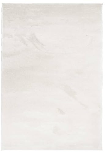 vidaXL Teppich, Wohnzimmerteppich Kurzflor Modern, Bodenteppich Flauschig Weich, Pflegeleicht Teppich für Wohnzimmer Schlafzimmer, Beige 120x170cm