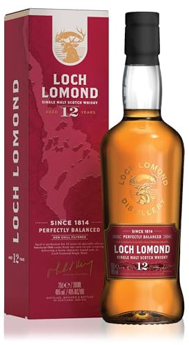Loch Lomond 12 Year Old Single Malt Whisky 20cl | Award-Winning Single Malt Scotch Whisky from the Highlands, Perfectly Balanced and Aged in Amercian Oak Casks, the Ideal Premium Whisky Gift Choice