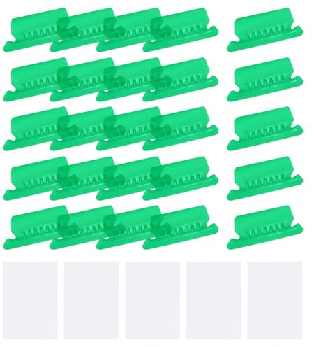 sourcing map Hanging File Folder Tabs, 2 Inch Insertable Tabs and Inserts Plastic Clear File Organizer Labels Filing for Folder Quick Identification, Green, 50 Pcs