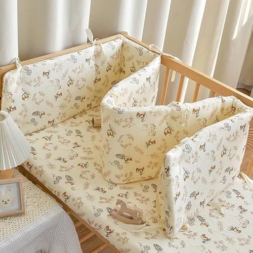 ZGantrix Atmungsaktive Bettumrandung Babybett Nestchen Bettumrandung Gitterbett Umrandung Gepolstert Nestchen Babybett Umrandung Atmungsaktive Baby Bettumrandung,140x 28cm