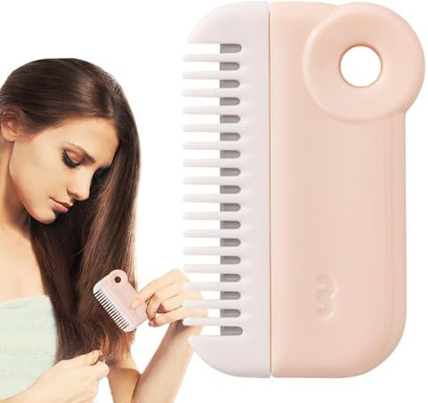 Rasoio per capelli con doppie punte, pettine per capelli danneggiati, multifunzione, con accessori, strumento di riparazione per acconciature con doppie punte, pettine per capelli secchi o rotti