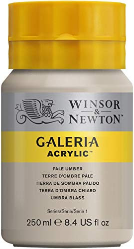 Winsor & Newton 2137438 Galeria Acrylfarbe, hohe Pigmentierung, lichtecht, buttrige Konsistenz, 250 ml Tube - Umbra Hell