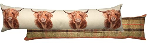 furn. Hunter Highland Cow Draught Excluder, Multi, 92 x 23 cm
