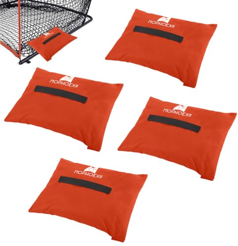 MOPHOEXII Set of 4 Extra Large Sports Anchor Sand Bags, Portable Weighted Anchors, Goal Frame Sandbags for Baseball Nets, Soccer Goals, Golf Nets, Football Nets, Hockey Nets