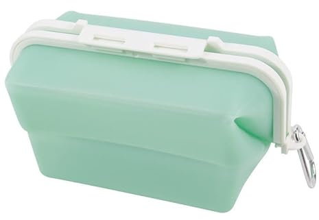Ailovone Faltbare Frischhaltedosen Silikon Frischhalteboxen für Kühlschränke Mikrowellen Doppelschnalle Brotbox Camping Schüssel Faltbar Set für Arbeit Picknick Autoreisen (grün)