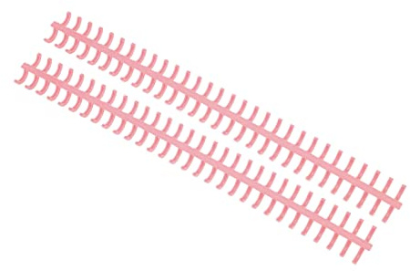 Lot de 10 bandes de reliure, 30 trous, découpables, outil de reliure, résistant à l'usure, 10 mm, pour fournitures scolaires (rose coccine)