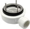 SolidStone Piletta Ultraribassata Ispezionabile per Piatto Doccia Basso con Foro Diametro da 90 mm in PVC (Con tappo tondo Bianco)