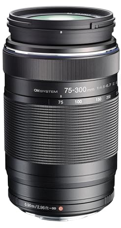 OM SYSTEM Olympus M.Zuiko Digital 75-300mm F4.8-6.7 for Micro Four Thirds System Camera, Compact Powerful Zoom Lens, Outdoor