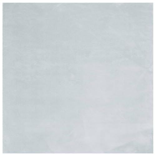 vidaXL Soft Short Pile Blue Rug - Polyester Material, Non-Slip Backing, Machine Washable, Suitable for Underfloor Heating - 200 x 200 cm