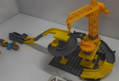 LTFIOON Baustelle Kinder Spielzeug, 55 Teile Baukran Spielzeug Set mit Kran-LKW- und Bagger-Spielzeuge, Konstruktionsspielzeug Set Bauklotz Auto-Spielzeuge 3 4 5 6 7 Jahre alt Jungen Geschenke