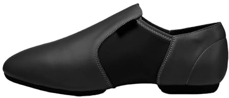 Women's Dance Shoes Latin Salsa Ballet Flats Leather Brown Leather Shoes Comfortable Loafer Black Casual Shoes Platform Dance Shoes Salsa Tango Character Waltz Social Ballroom Sports Shoes, black, 8