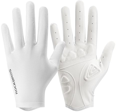 ROCKBROS Cycling Gloves for Men Women Breathable SBR Anti-Slip Bike Gloves Full Finger Touch Screen for Mountain Road Bicycle
