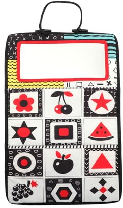 Hemobllo Juguete Sensorial Niña Espejo Plegable para Coche Colgante Asiento Trasero Entrenamiento Visual Infantil Tela Resistente y Antidesgarro