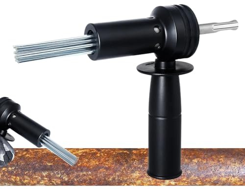 Accesorio escalador de agujas, adaptador con 18 agujas para trabajos pesados, limpiador de hormigón, para trabajos de perforación, textura, construcción, preparación de azulejos, limpieza de suelos