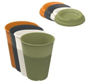 Nupik - Pack de 4 Tazas Reutilizables de Café con Tapas, Vasos Multiuso de 380 ml, 4 Colores Diferentes, Ideales para Bebidas Calientes y Frías, Uso Diario en Hogar y Oficina