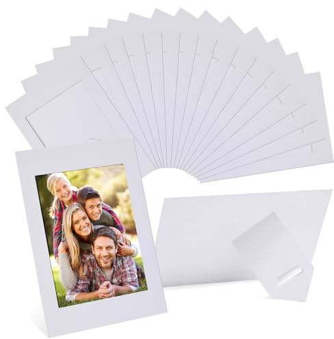Juexica 150 Pcs 4 x 6 Inch Paper Picture Frames Standing Photo Frames with Easel Stand Cardboard Picture Art for Family DIY Craft Decoration Christmas Graduation Weddings Display (White)