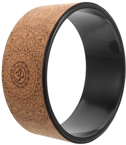 Zerodeko Ruota Yoga in PU e Sughero Morbido Anello Grande per Pilates e Stretching Schiena Rullo Allenamento Muscolare per Flessibilità e Stabilità Accessorio Fitness per Esercizi di