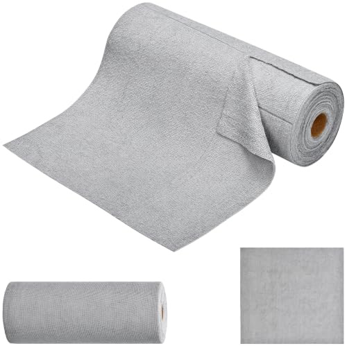 Nexpho Rulle med mikrofiberduk, 50 st. rulle mikrofiberdukar 30 x 30 cm, rivbara, återanvändbara och luddfria dukar för hem, bil och kök