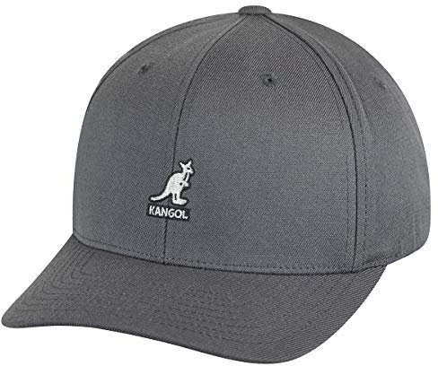 kangol Herren Wool Flexfit Baseball Cap, Grau (Dark Flannel), Small (Herstellergröße:Small/Medium)