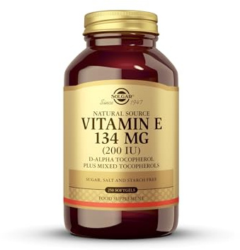 Solgar Vitamin E 134 mg (200 IU) Softgels - Pack of 250 - Helps Combat Oxidative Stress - Immune System Support - Gluten Free