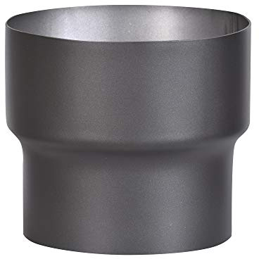 FIREFIX R150/Ü4 (Extension) pour tuyaux de fumée de 2 mm d'épaisseur, laqué Noir, Passant Four de 150 mm à Un raccord Mural de 180 mm