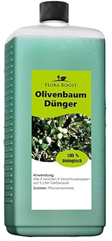 Flora Boost Olivenbaum Dünger Flora Boost 500ml I Für bis zu 100L Gießwasser I Langzeitdünger für verbesserte Blütenbildung I Flüssiger Blatt- & Wurzeldünger I 100% natürlicher Pflanzendünger