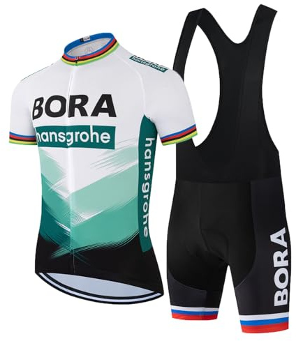 HOMTOL Cykelkläder för män, kortärmad, MTB cykeldräkter, cykelbyxor, cykeltröjor med 3D-gelvadderade shorts