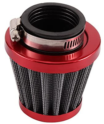 WOOSTAR 38mm Aluminium Filtre à Air Remplacement pour XR50 CRF50 QMB139 ODD SSR GY6 50cc 70cc 90cc 110cc 125cc Moto Tout-Terrain ATV Quad Go Kart Pit Dirt Bike Cyclomoteur Scooter Rouge