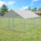 Randaco 3x3x2m Hühnerstall, Metall Freilaufgehege Freigehege, Hühnerkäfig Kleintierstall Voliere mit Dachplane, Heimtiergehege für Hühner Geflügel Kleintiere