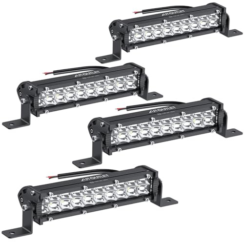 AUTOUTLET 24 LED Zusatzscheinwerfer 72W 4800LM Auto Scheinwerfer Offroad Spotlight DC 10-30V 6500K IP67 Wasserdicht Arbeitslicht für SUV Truck Traktor LKW Bagger usw(4 Stück)