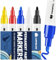 Aurobliss Permanent Marker Bunt 5 Lackstift, Wasserfeste Stifte für Glas, Kunststoff, Holz, Metall, Reifen, Steine Bemalen