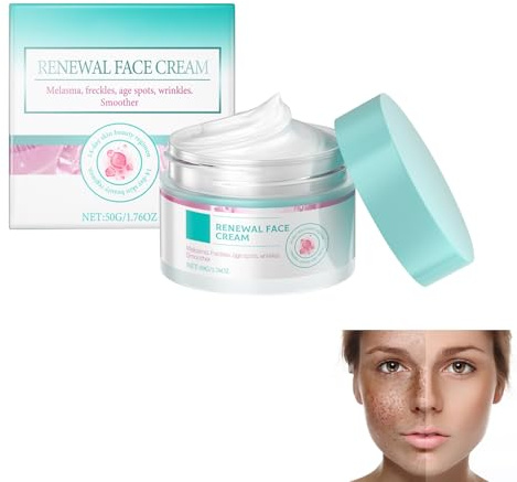 HASAIKA® Hudblekande kräm, anti-fläckkräm, ansiktskräm för kvinnor, lätta åldersfläckar, solfläckar, fräknar och meloscher effektivt (50 g)