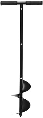 DGOINGPI Siembra Esparcidor Taladro Manual de 6 para excavar Agujeros en Postes, Broca Manual para excavar Agujeros en el jardín para Plantar Semillas Dispensador