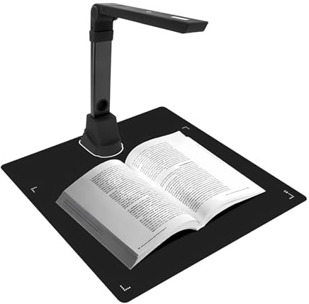 Högpresterande Dokumentkamera För Digitalisering Och Undervisning – Bok- Och Dokumentskanner Med OCR, Qr-Kodläsning Och Automatisk Bildoptimering